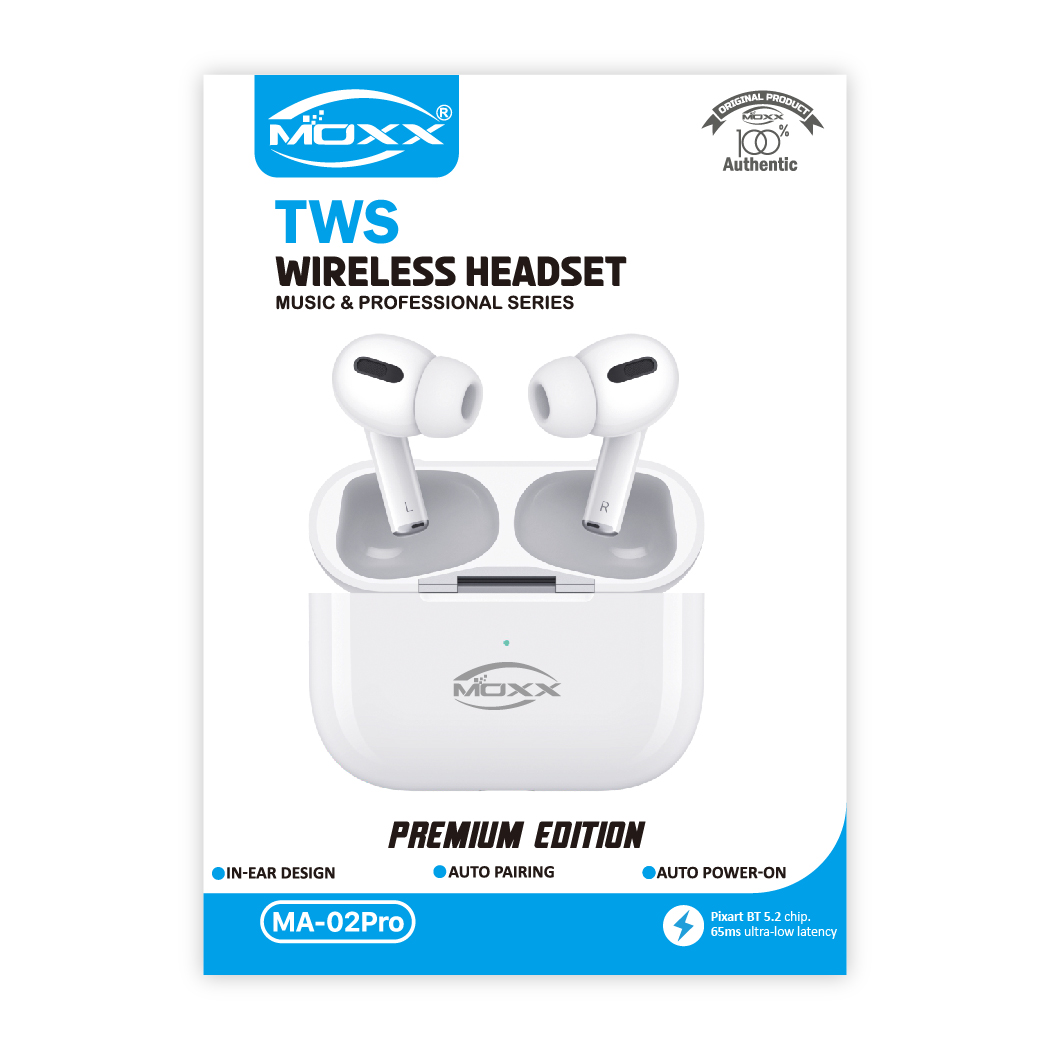 MOXX Wireless TWS Headset [MA-02pro] | Music & Professional Series